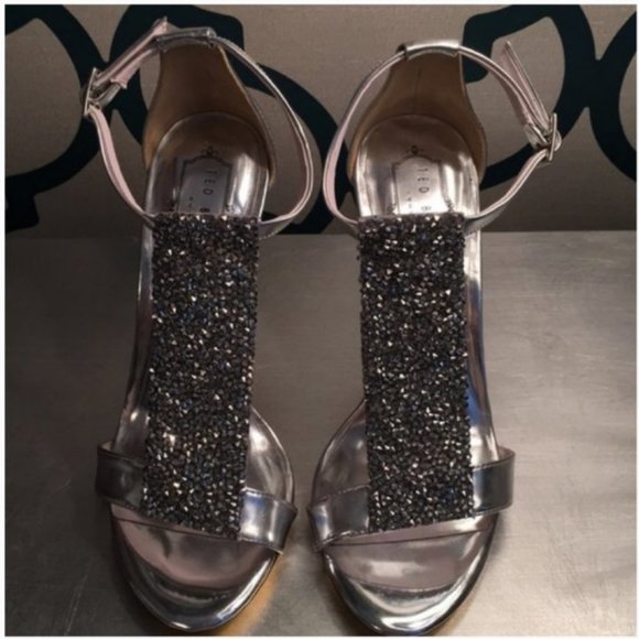 ted baker embellished T Bar sandal heel 6 nwt - Picture 5 of 8
